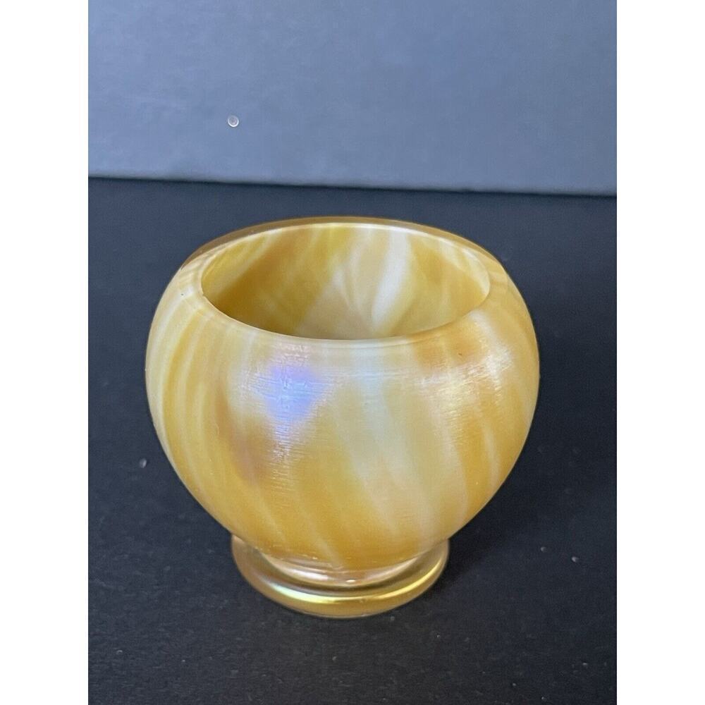 Art Glass Swirl Footed Votive Candle Holder Minimalist Deco Contemporary Modern